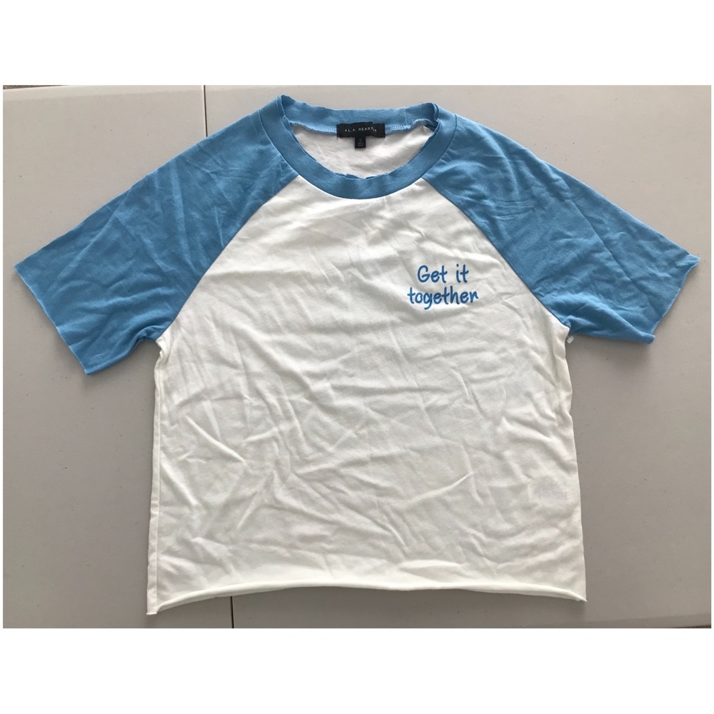 LA Hearts // NWOT Women’s “Get it together” Cropped Baseball Tee